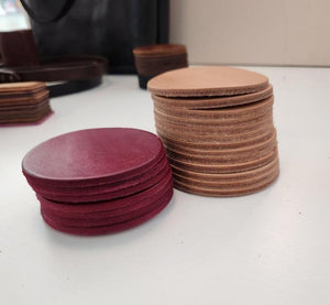 Plain Leather Coasters