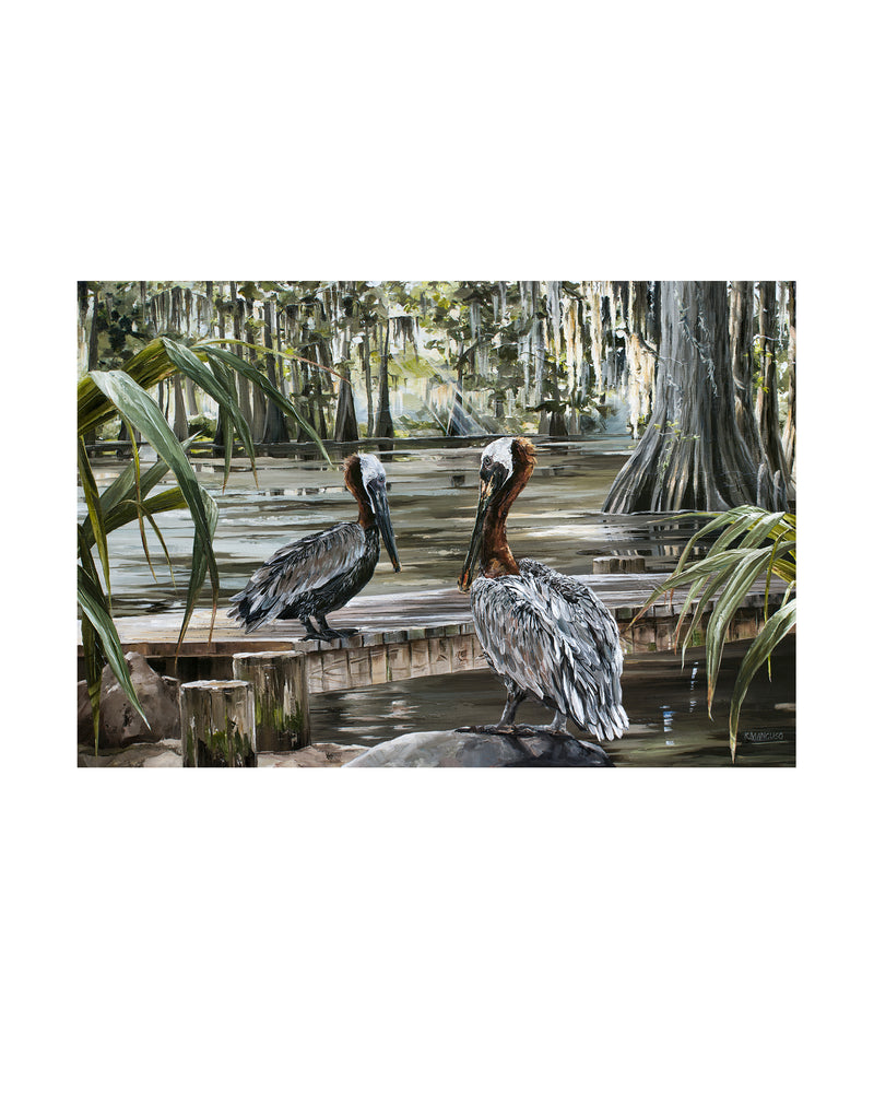 Sittin’ on the Dock of the Swamp Print