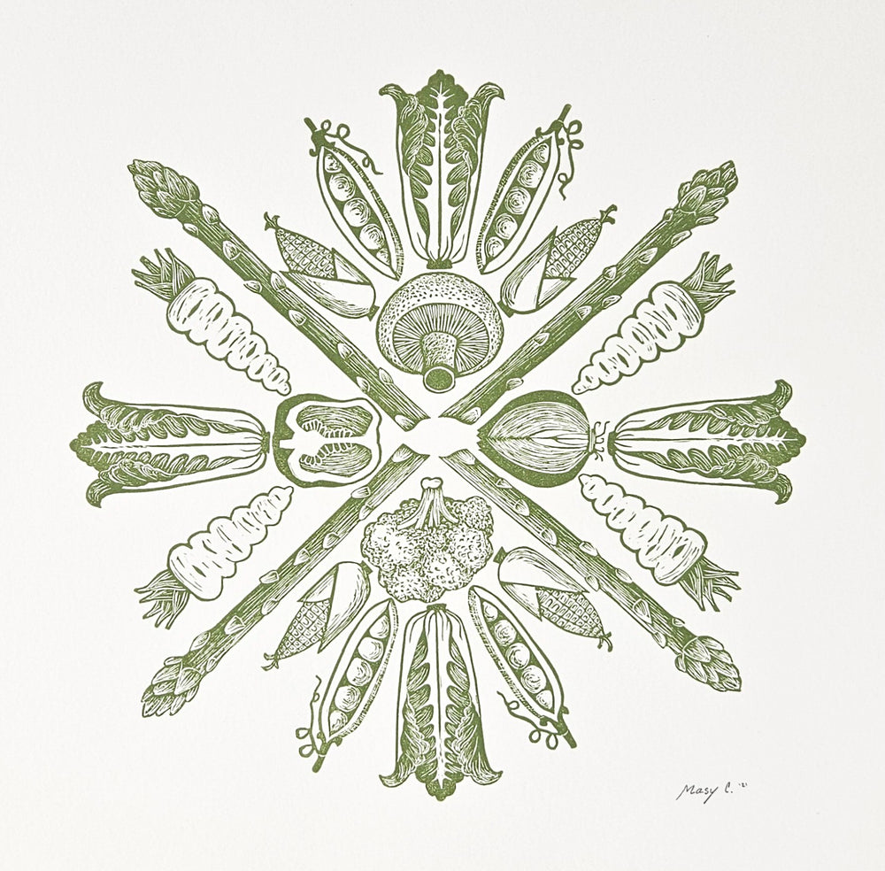 Vegetable Medallion original block print