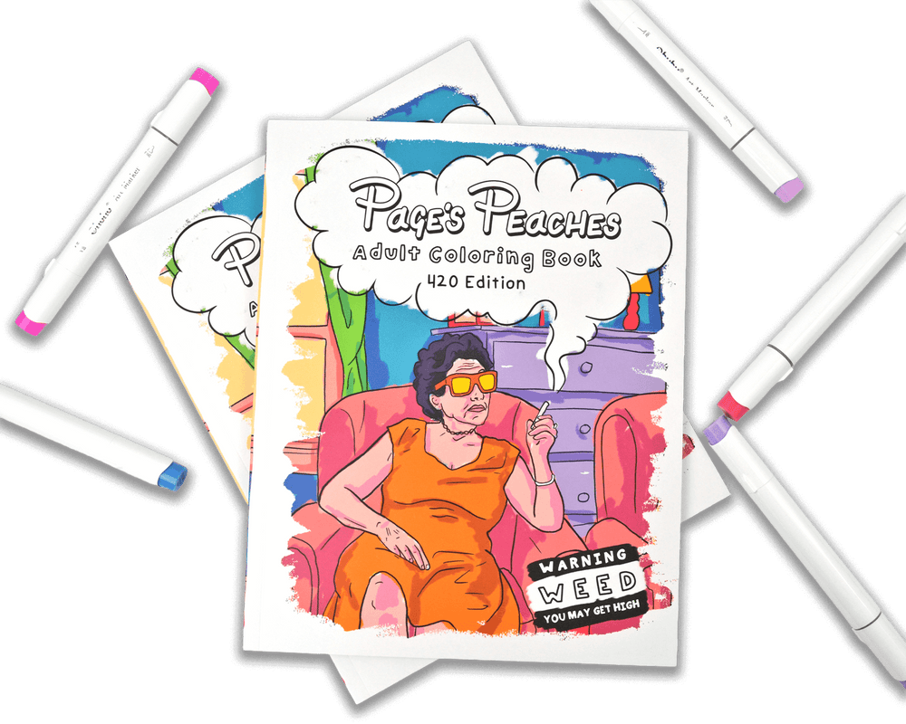 Page's Peaches Adult Coloring Book 420 Edition