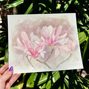 "Japanese Magnolia" Watercolor Fine Art Print