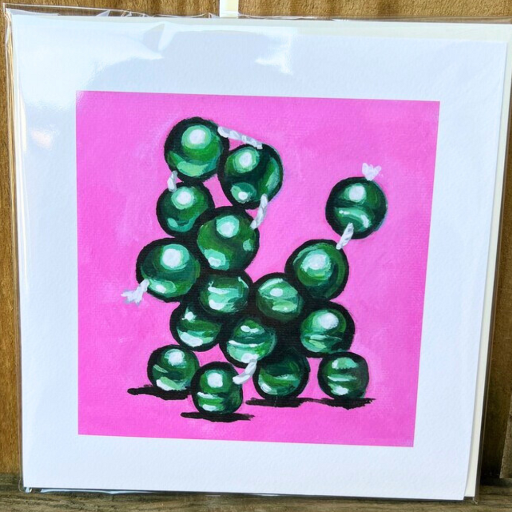Green Bead Dog print