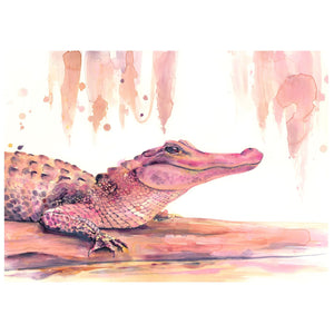 Pink Alligator Print