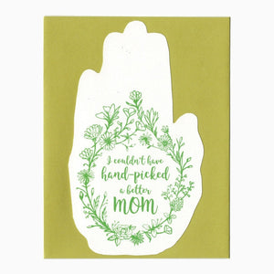 Hand-picked Mom Shaped Card