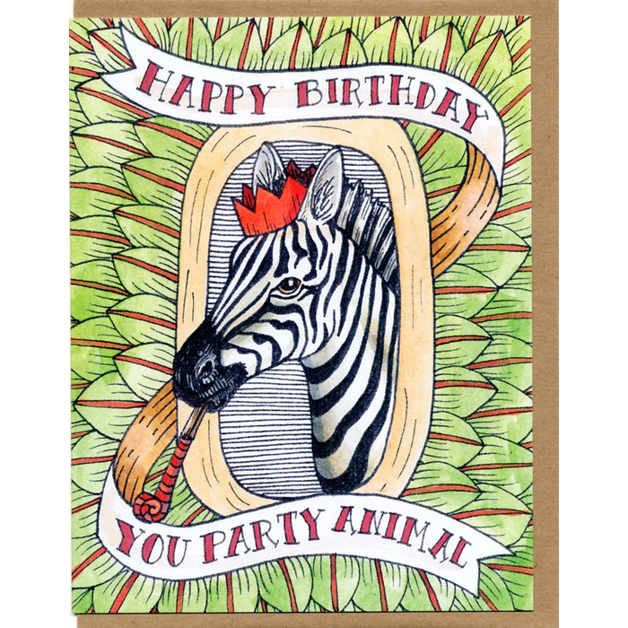 Happy Birthday You Party Animal Card