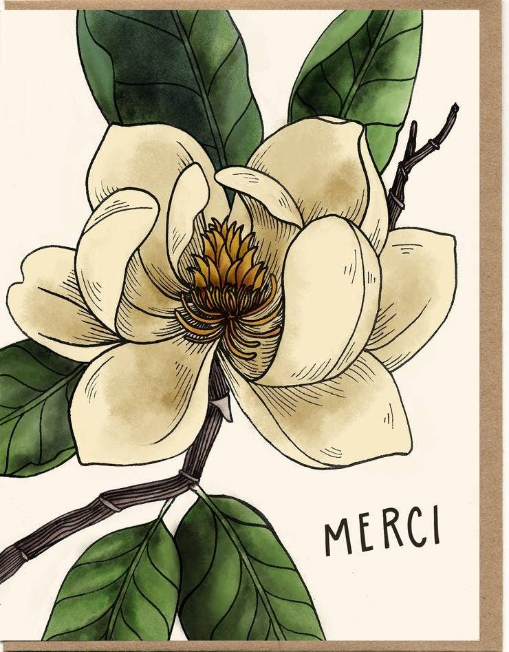 
            
                Load image into Gallery viewer, Merci Magnolia Card
            
        