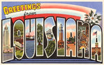 Greetings from Louisiana Postcard