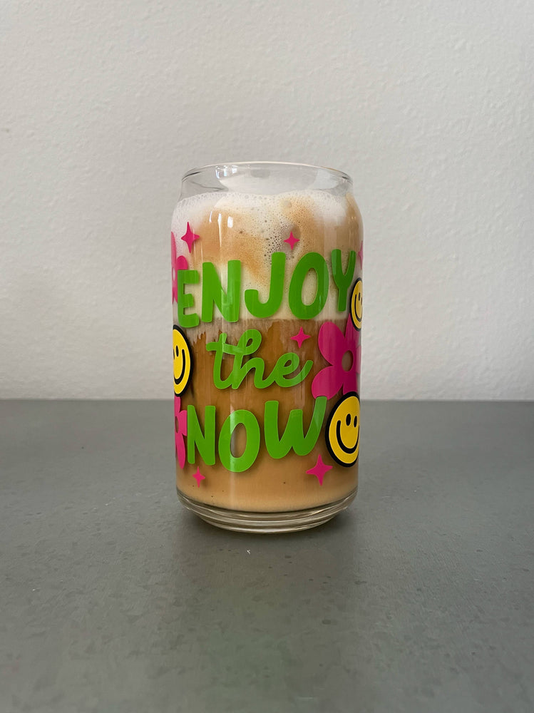 16 oz Enjoy The Now Can Glass
