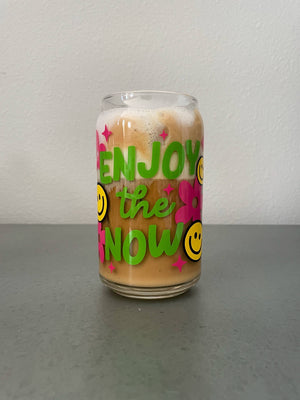 16 oz Enjoy The Now Can Glass