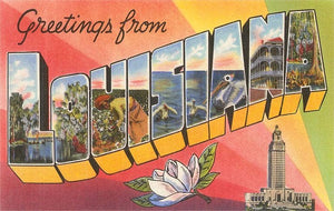 Greetings from Louisiana Postcard