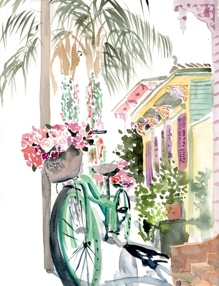 Marigny Bicycle Watercolor Fine Art Print
