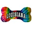 Louisiana Bright Tie Dye Bone Dog Toy 10"
