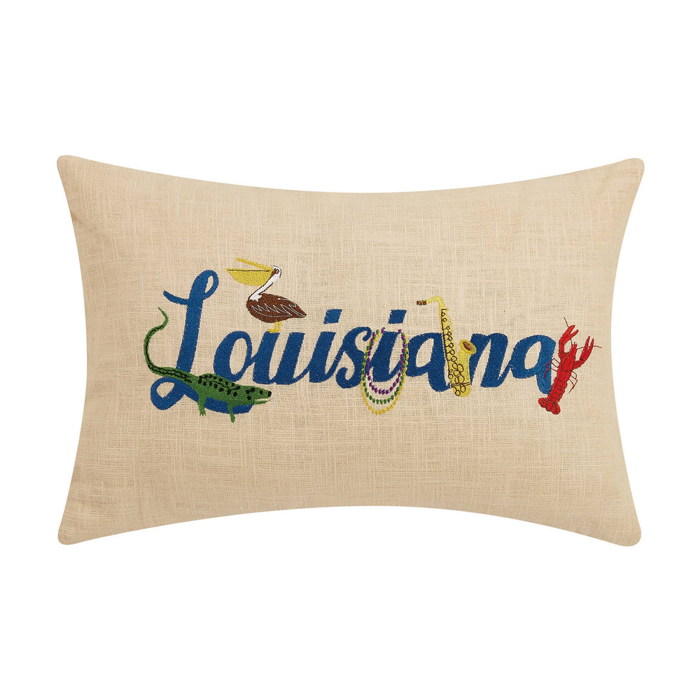 Louisiana Embroidered Pillow