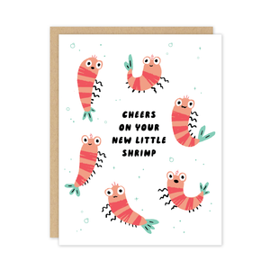 
            
                Load image into Gallery viewer, Baby Shrimp Expecting Pregnancy Card
            
        