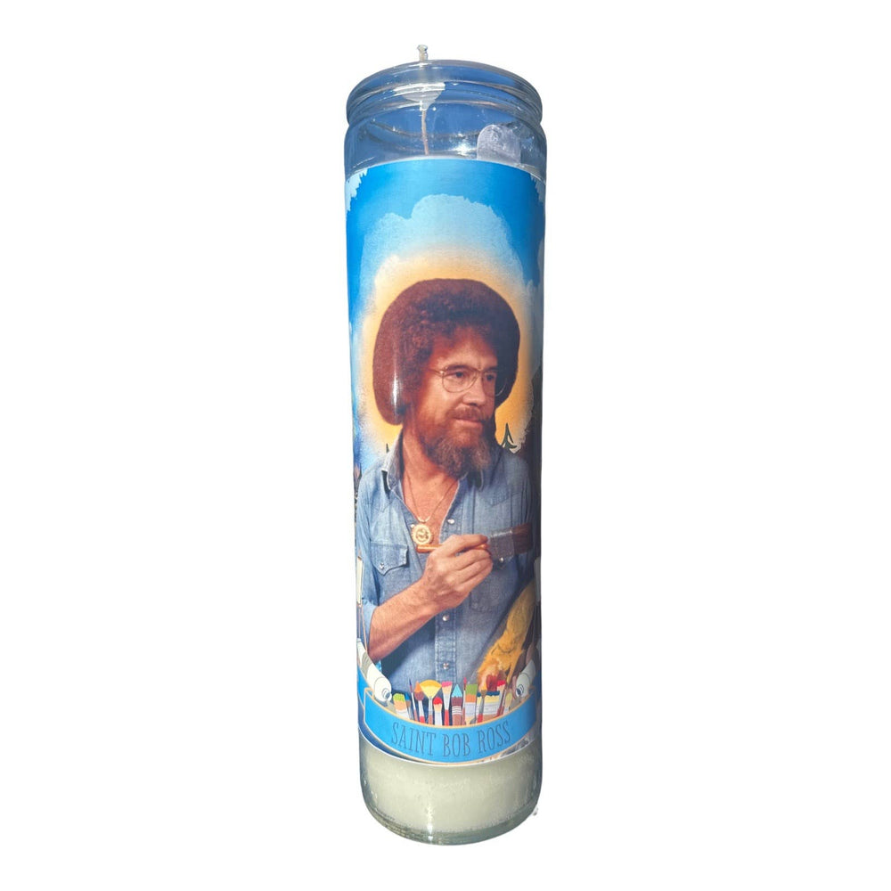 Bob Ross Altar Candle