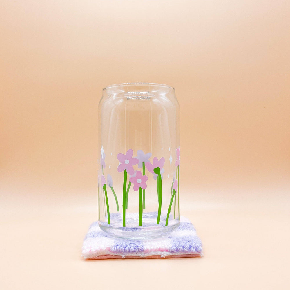
            
                Load image into Gallery viewer, Flower Field Can Glass Cup
            
        