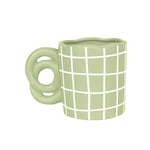 Green Grid Mug
