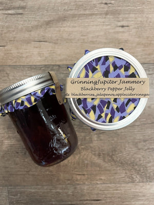 Grinning Jupiter Jammery 8 oz. Blackberry Pepper Jelly