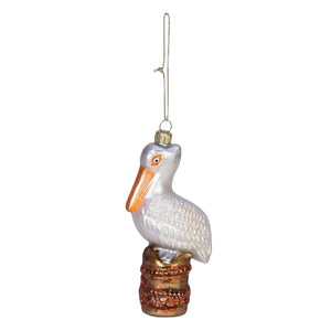 Blown Glass Pelican Ornament