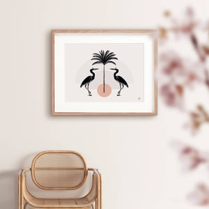 Two Herons Art Print