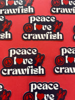 Peace Love Crawfish Sticker