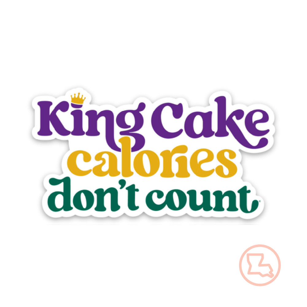 King Cake Calories Don't Count© | Sticker