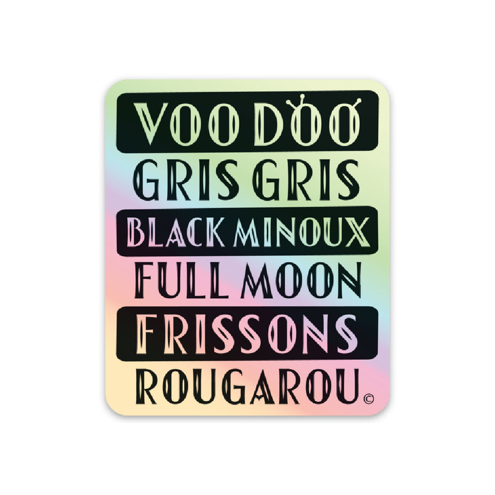 Louisiana Halloween Holographic Sticker