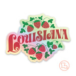 Louisiana Hologram Strawberry Sticker