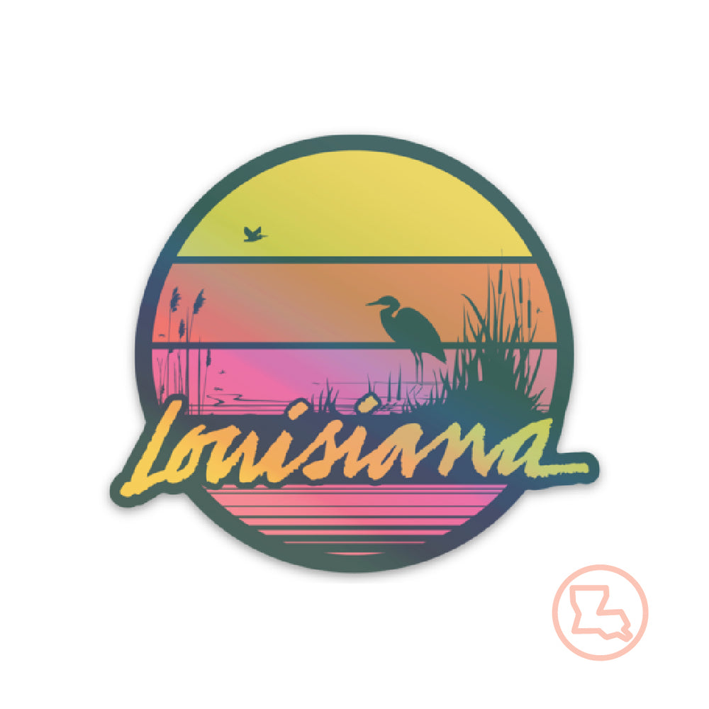 Louisiana Sunset Holographic | Sticker