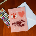 Aline Prints + Design I Love Crawfish Greeting Card