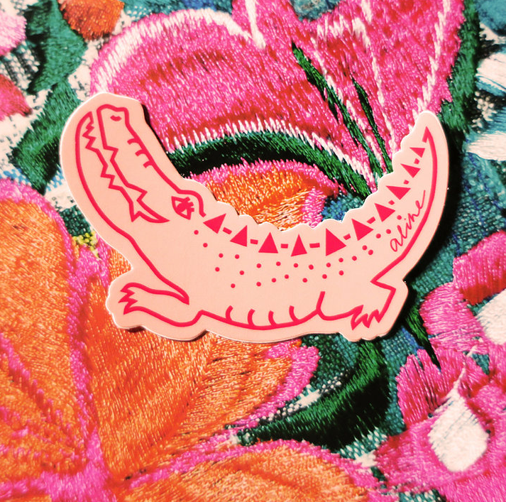 Aline Prints + Design Lady Gator Sticker