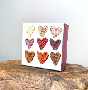 Mini-Textured Hearts Painting