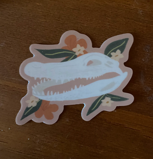 Gator Skull Sticker