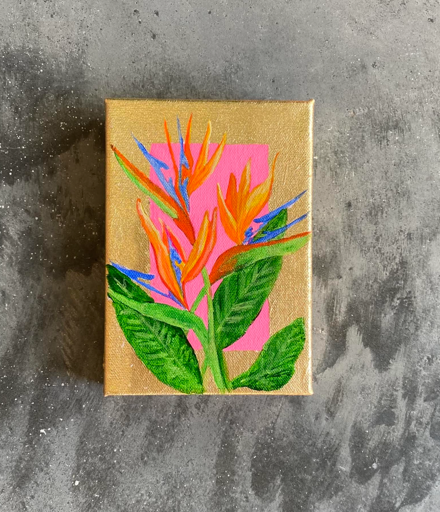 Three Birds of Paradise Painting