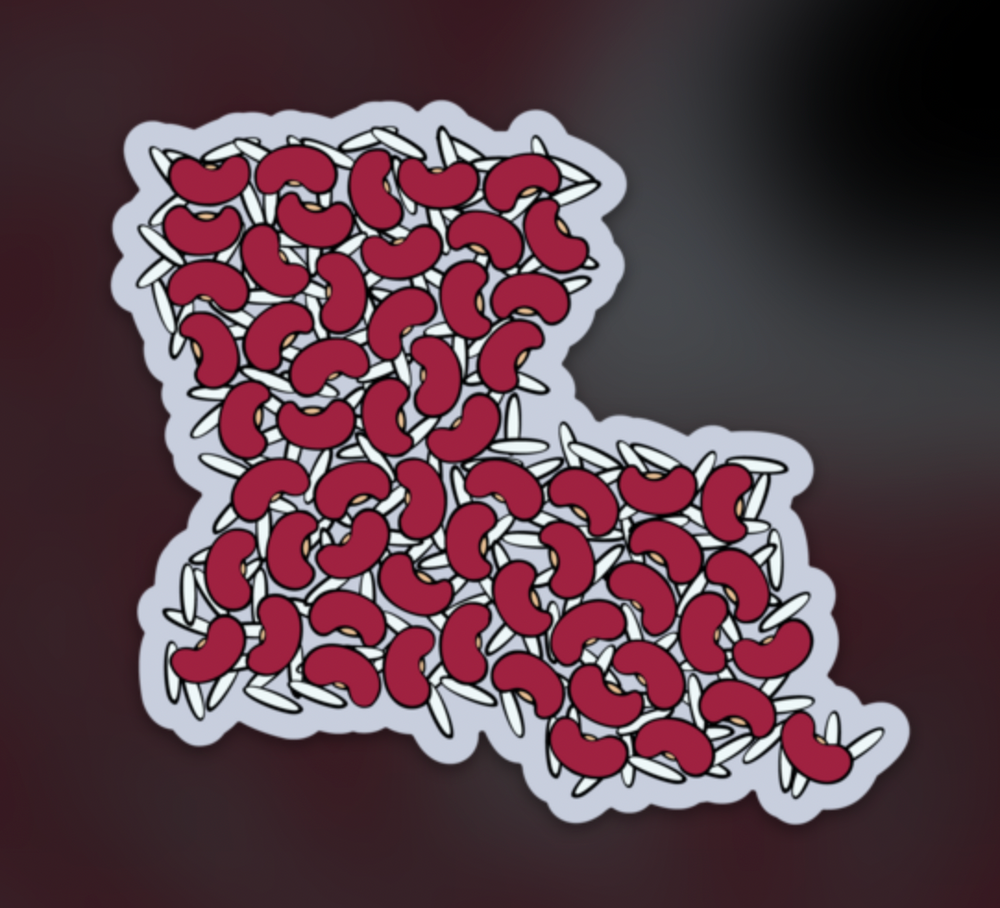 Louisiana Red Beans Sticker