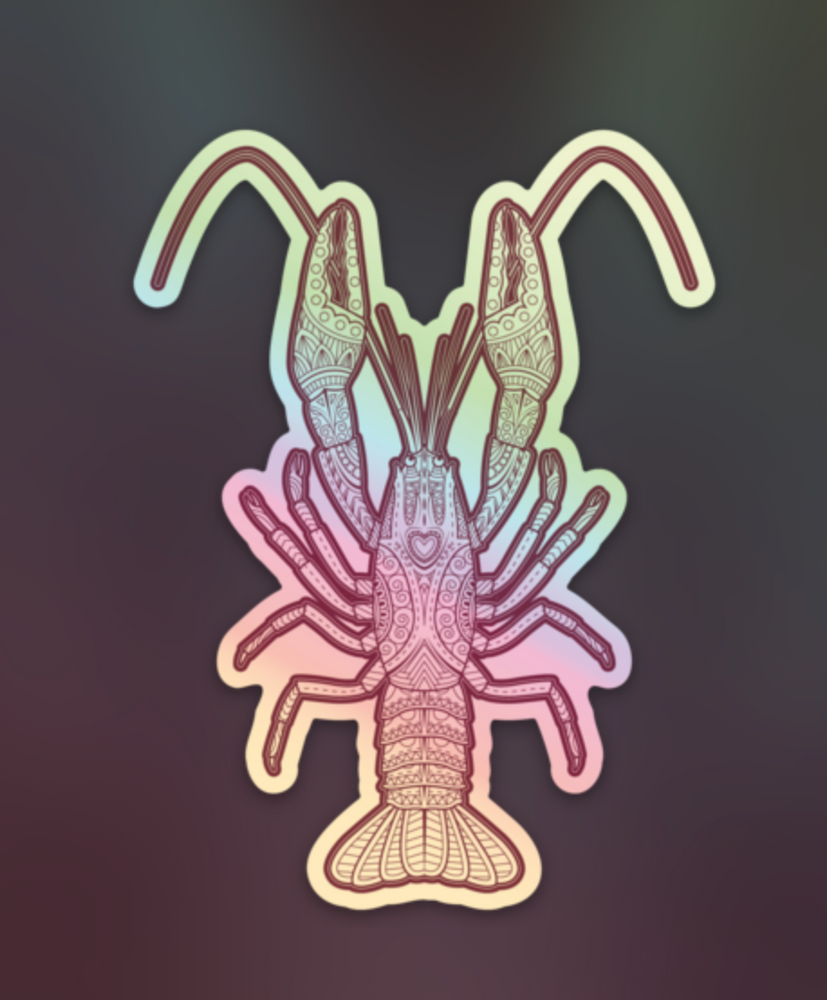 Line Crawfish Sticker
