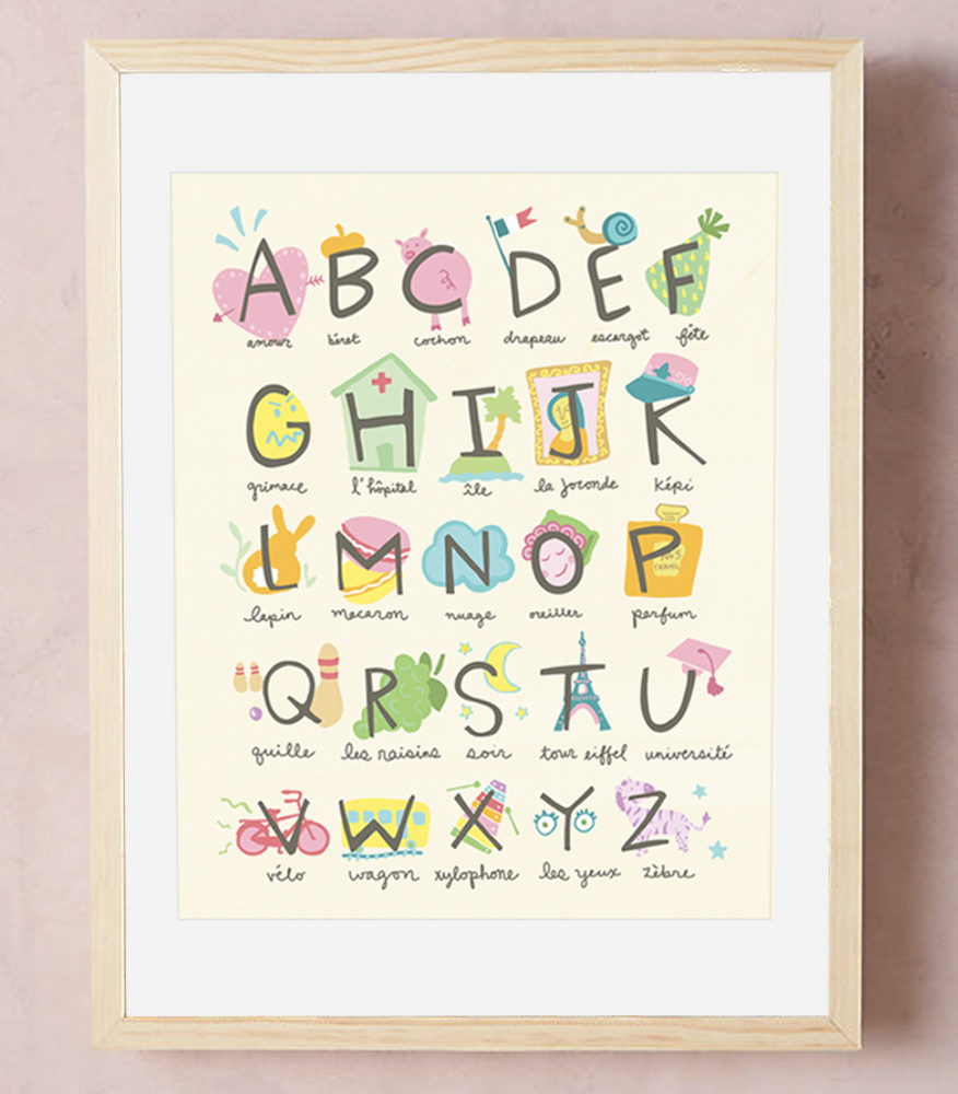 
            
                Load image into Gallery viewer, L&amp;#39;alphabet Francais 8x10 Print
            
        