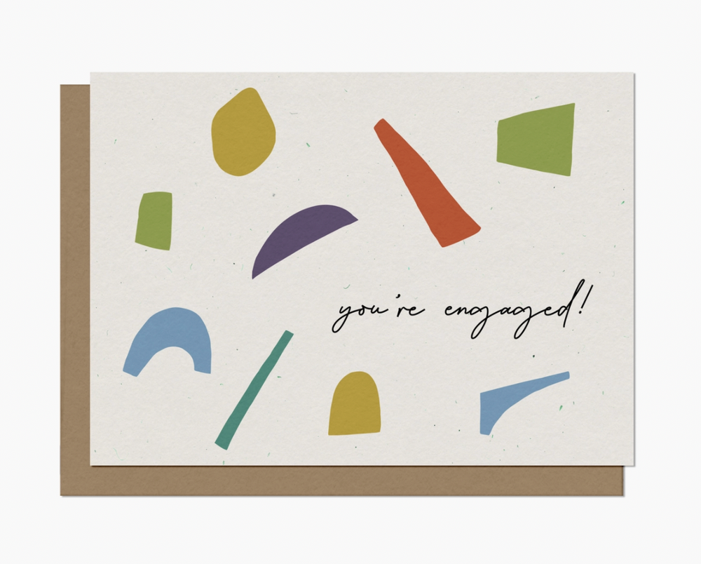 You're Engaged Abstract Shapes Card