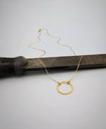 Simple Gold Circle Necklace