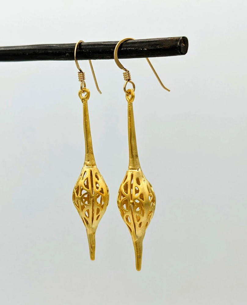 Lantern Earrings in Gold