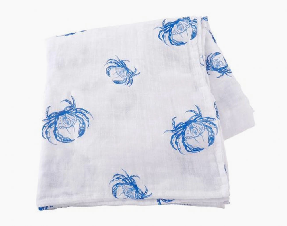 Blue Crabs Swaddle Blanket (Unisex)
