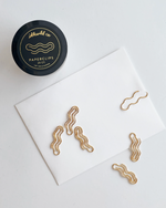Wavy Gold Plated Paper Clips