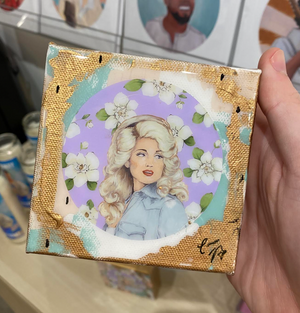 Purple Dolly Parton Mini Canvas