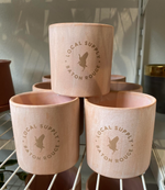 Local Supply Blush Pink Flower Pot, Engraved Terracotta Planter 5"