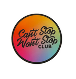 Can't Stop Won't Stop Gradient Circle Sticker