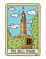 The Bell Tower: Tarot Card 18x24 Canvas