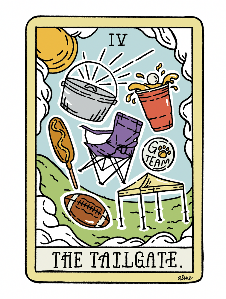 The Tailgate: Tarot Card 18x24 Canvas