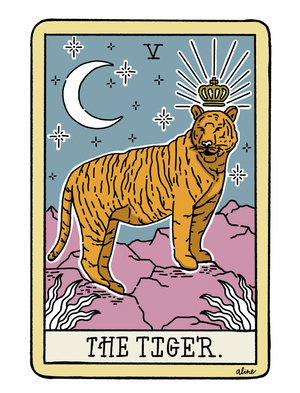 The Tiger: Tarot Card 18x24 Canvas