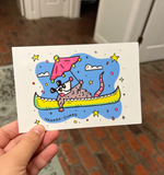Possum Canoe Card