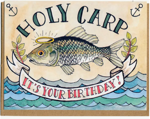 Holy Carp Its Your Birthday Card